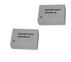 2X Batteries NB-10L, for Canon Powershot G1 X, SX40, G16, SX60, Digital ... - £16.35 GBP