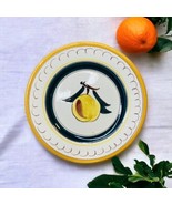 MCM Stangl Plate Dish USA Pottery Fruit Yellow Green Bread &amp; Butter Plat... - $11.18