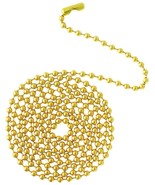 By The Foot POLISHED BRASS beaded #6 Ball PULL CHAIN Extension for  ceil... - £15.64 GBP+