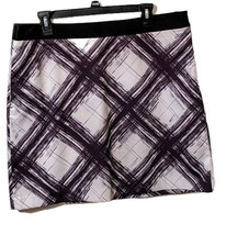 NWT Ladies GREG NORMAN Black White Lavender Plaid Golf Skort - size 12 - $27.99