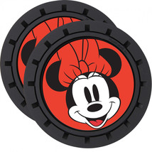 Minnie Mouse Face Car Cup Holder Coaster 2-Pack Multi-Color - £16.48 GBP