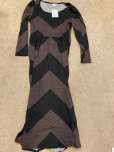 LuLaRoe Ryane Long Sleeve Empire Waist Dress Large Geometric Aztec NWT P... - £34.25 GBP