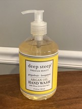 NEW Deep Steep Grapefruit Bergamot Argan Oil Hand Wash Liquid Soap USA 17.6 oz - £22.15 GBP