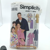 Simplicity 9834 Vintage Sewing Pattern For Adults &amp; Teens Pajamas XS-S-M... - £6.07 GBP