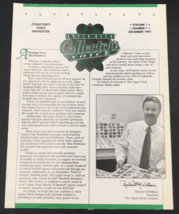 VTG December 1991 Vol 1 No 1 Upper Deck Collectors Voice Newsletter 8.5&quot; x 11&quot; - £14.06 GBP