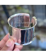 Women Bracelet Sterling Wide Cuff Bangle Open Bangle Bracelet Silver Bra... - €44,13 EUR