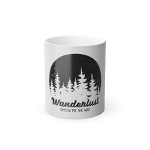 Personalized Color Morphing Mug, 11oz, Wanderlust Forest Design, Personalized Gi - £14.91 GBP