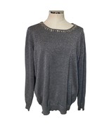 Jaclyn Smith Vintage Metallic Rhinestone Studded Embellished Sweater XL ... - £25.40 GBP