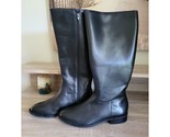 Women&#39;s Walking Cradles Meadow Extra Wide Calf Black Leather Knee Boots ... - $59.39