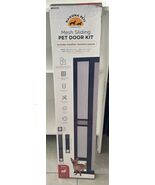 Hakuna Pets Small Mesh Sliding Pet Door White Aluminum Adjustable 55.1-8... - $108.85