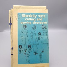 Vintage Sewing PATTERN Simplicity 9913, Misses 1972 Dress with Three Nec... - $12.60