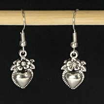 AWFx Heart &amp; Flowers Silver Dangles - £25.32 GBP