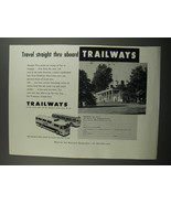 1957 Trailways Buses Ad - Travel straight thru aboard Trailways - £14.55 GBP