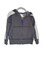 J Crew Kids Crewcuts Boys Size 2XS Gray &amp; Blue Full Zip Sweatshirt Hoodie - $8.86
