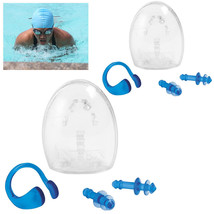 8 Pc Waterproof Swim Swimming Nose Clip Ear Plug Earplug Combo Set Case ... - £10.22 GBP