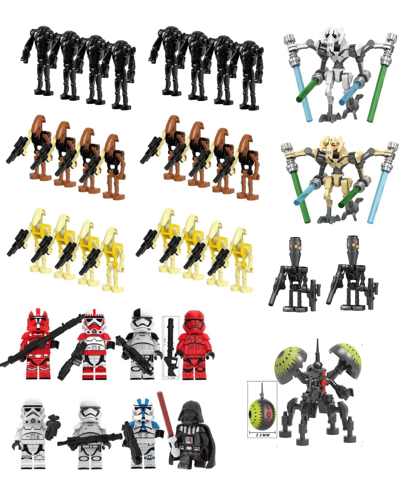 Battle Droids 37PCS Star Wars Clone Troopers Minifigures Gift Fit Lego Toys