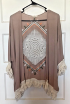 Entro Boho Fringe Kimono Cardigan Size M - $20.10