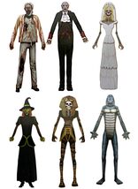 6pk-5FT Jointed Mummy-Vampire-Witch-Zombie-Monster-Bride Halloween Decor... - $24.72