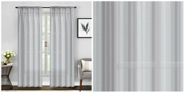 2 Piece Sheer Voile Window Curtains Drapes Set with Rod Pocket - Gray - P01 - £31.25 GBP