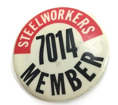 Vtg Steelworkers of America 7014 Member Button badge pin OH Union - £9.28 GBP