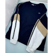 Lacoste Men Sweatshirt Pullover Fleece Crewneck Blue Sweater XXXL 3XL - $44.46