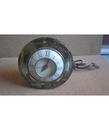 VINTAGE MID CENTURY MODERN TELECHRON GLASS ELECTRIC CLOCK WORKS GREAT 50&#39;S - £118.52 GBP