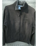 Men&#39;s Columbia-Brown-Full zip up fleece, long sleeve jacket coat size me... - £23.21 GBP