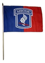 AES 12x18 12&quot;x18&quot; Wholesale Lot of 6 173rd Airborne Division Stick Flag Wood Sta - £14.19 GBP