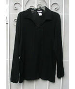 IN CHARACTER ~ Size M ~ Black 100% Cotton Long Sleeve Shirt Blouse ~ SHIPS FREE  - $14.99