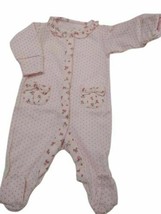 New N.XTT Pink Baby Girl pure cotton polka dot print Sleepsuit 3 Months - £10.08 GBP