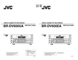 Jvc BR-DV600UA BR-DV600EA Vcr Owners Instruction Manual Reprint - £17.76 GBP