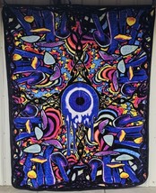 Eye Shroom Magic Mushroom Psychedelic Colorful Queen Size Blanket - $59.45