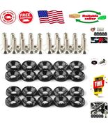 JDM 20Pcs M6 Bumper Fender Washers with Stainless Steel Bolts - Black - $350.61 MXN
