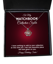 Matchbook Collector Sister Necklace Birthday Gifts - Crown Pendant Jewelry  - £39.80 GBP