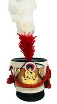 Nepoleonic Brown Color French Napoleonic Shako Helmet with Red Plume X-MAS GIFT - £103.22 GBP
