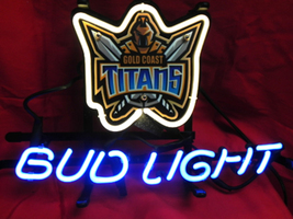 Bud Light Gold Coast Titans Man Cave Art Neon Light Neon Sign 14&quot;x8&quot; - £58.71 GBP