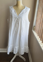 Joie Womens Plus sz 2X White Cotton dress Crotchet Lace Pintucks New - £47.94 GBP
