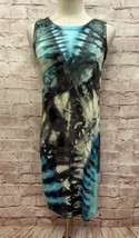 Brightly Twisted Dress Womens XS Tie Dye Mini Sheath Sundress Boho Festival - £35.17 GBP