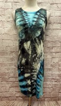 Brightly Twisted Dress Womens XS Tie Dye Mini Sheath Sundress Boho Festival - £35.18 GBP