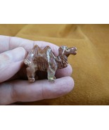 Y-CAM-9) CAMEL camels desert red SOAPSTONE FIGURINE gemstone carving dro... - $160.27 MXN