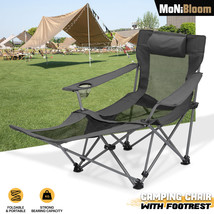 Folding Lounge Beach Chair Portable Camping Reclining Breathable Seat W/... - £59.84 GBP