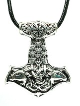 Thors Goat Hammer Rams Head Collier Pendentif Vegvisir Mjolnir Compass Norse - £7.08 GBP