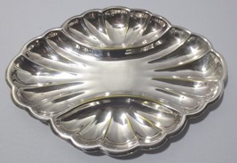 Vintage Sheffield Silver Co USA shell divided serving dish - $10.00