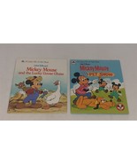 2 Mickey Mouse Golden Tell-A-Tale Books - Pet Show + Goose Chase [NEW &amp; ... - $15.00