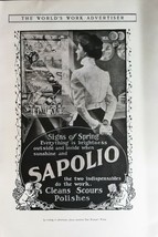 Vintage 1909 Sapolio Soap Women in Kitchen Full Page Original Ad - 721 - $6.64