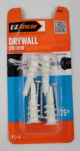 E-Z Ancor 11364 - Twist-N-Lock 75 lb. Self-Drilling Drywall Anchor 4 Pack Hanger - £6.39 GBP