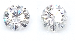 Lot De 2 Cvd Labo Grown Rond Coupe Diamants Certifié Igi Carats = 2.36 E-F VVS2 - £5,111.82 GBP