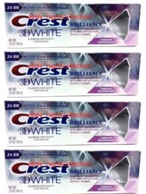 4 Pack - Crest 3D White Brilliance Toothpaste, Vibrant Peppermint, 3.9 oz Ea - £23.64 GBP