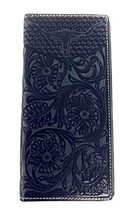 Premium Western Woven Leather Floral Embroidered Longhorn Mens Bifold Wa... - €21,55 EUR