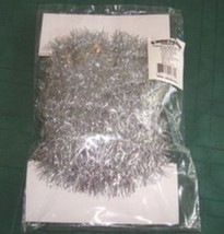 Oriental Trading 1&quot; dia Silver Tinsel Ribbon Roll Approximately 10 yds NIP - $164.07 MXN